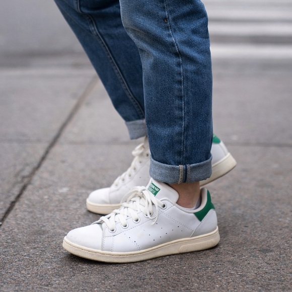 adidas Other - Adidas‎ Stan Smith White Green Leather Sneakers Classic Tennis Shoes 9